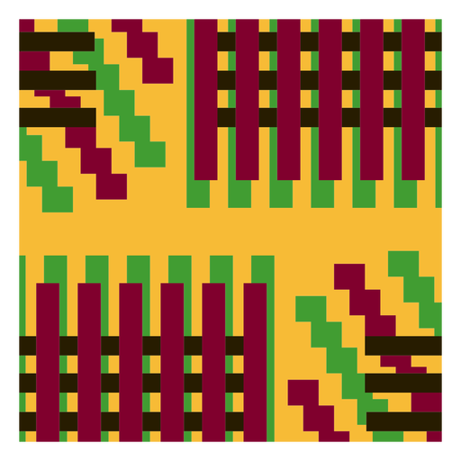 Composición de kente de rayas de colores Diseño PNG