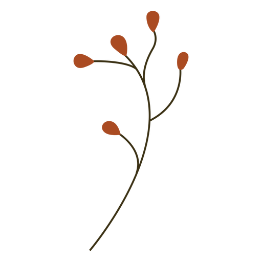 Cranberry Branch Frucht flach PNG-Design