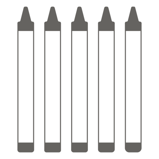 Crayon white grey icon PNG Design