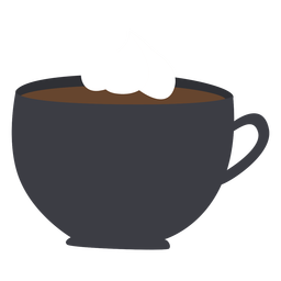 Taza de café con crema batida plana Diseño PNG
