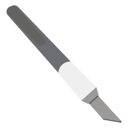 Ícone plano cinza de faca de corte