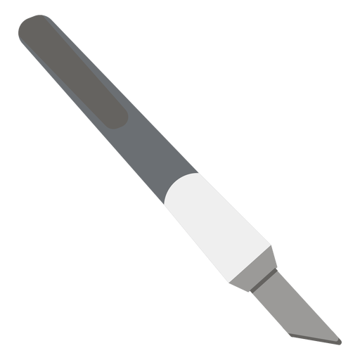 Graues flaches Symbol des Schneidemessers PNG-Design