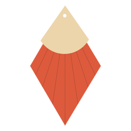 Pendiente de cuero con borlas de diamantes plano Diseño PNG