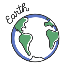 Erde einfacher Sonnensystem Planet PNG-Design