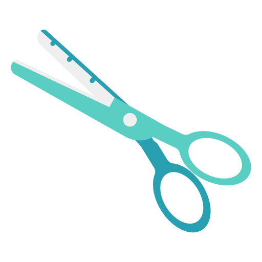 Green scissors flat icon PNG Design