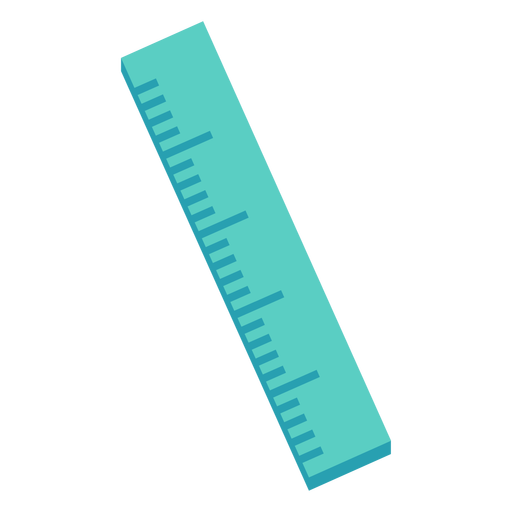 Green straight ruler flat icon PNG Design