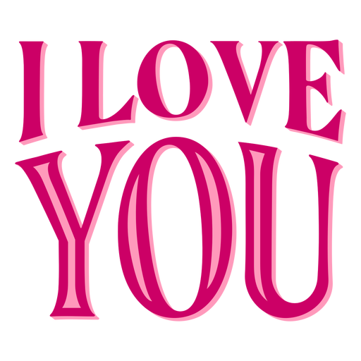 Download I love you valentine lettering - Transparent PNG & SVG vector file