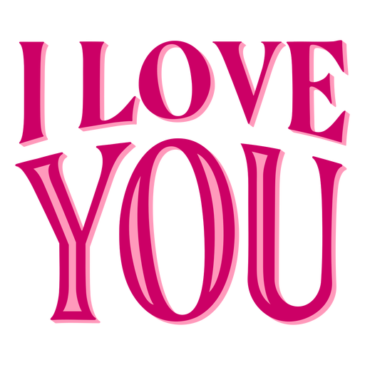 Ich liebe dich Valentinstag-Schriftzug PNG-Design