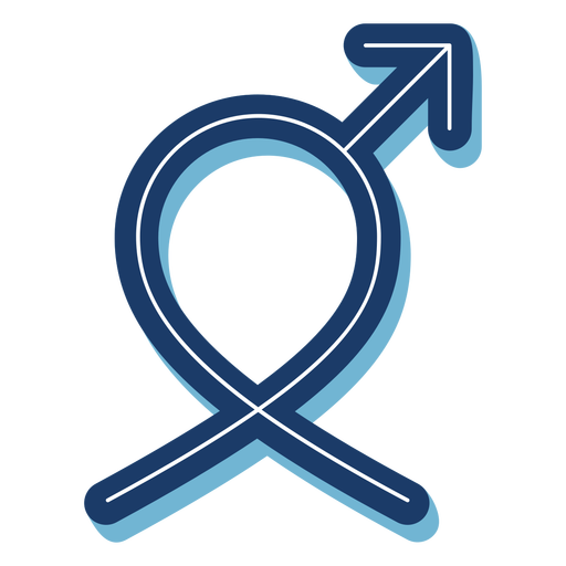 Männergesundheit männliches Symbolband blau PNG-Design