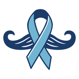 Men health moustache ribbon symbol blue PNG Design Transparent PNG