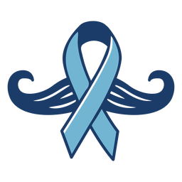 Símbolo de fita bigode saúde masculino azul Desenho PNG