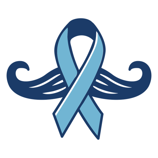 Männergesundheitsschnurrbartband-Symbol blau PNG-Design