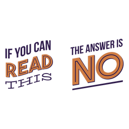 Read this answer no quote PNG Design