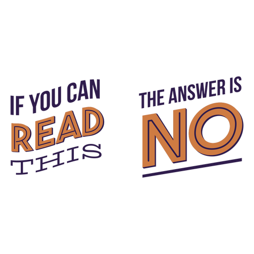 Read this answer no quote PNG Design