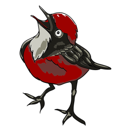 Realistic bird beak open illustration PNG Design