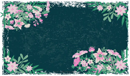 Grunge floral frame background