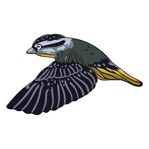 Ilustración de vuelo de pájaro realista Diseño PNG