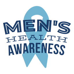 Ribbon men health symbol blue PNG Design