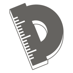Round ruler grey flat icon PNG Design
