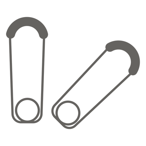 Safety pin grey flat icon PNG Design