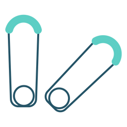 Icono plano de pin de seguridad Diseño PNG