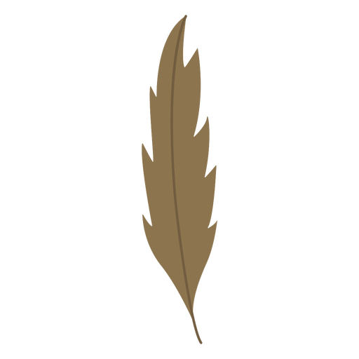 Serrated leaf flat PNG Design
