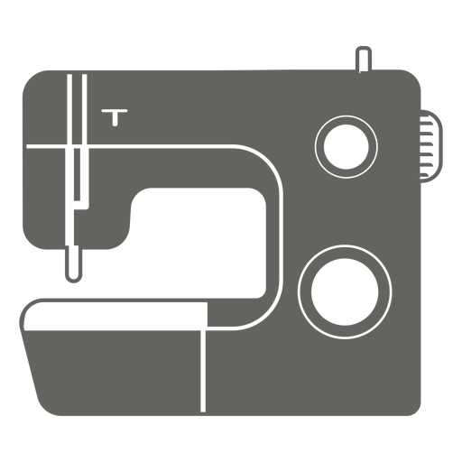 Icono de máquina de coser gris Diseño PNG