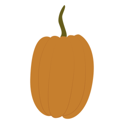 Skinny pumpkin flat PNG Design