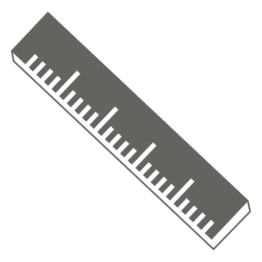Graues Symbol für gerades Lineal PNG-Design
