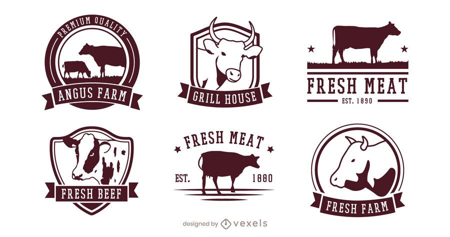 cow meat badge set cow meat badge set