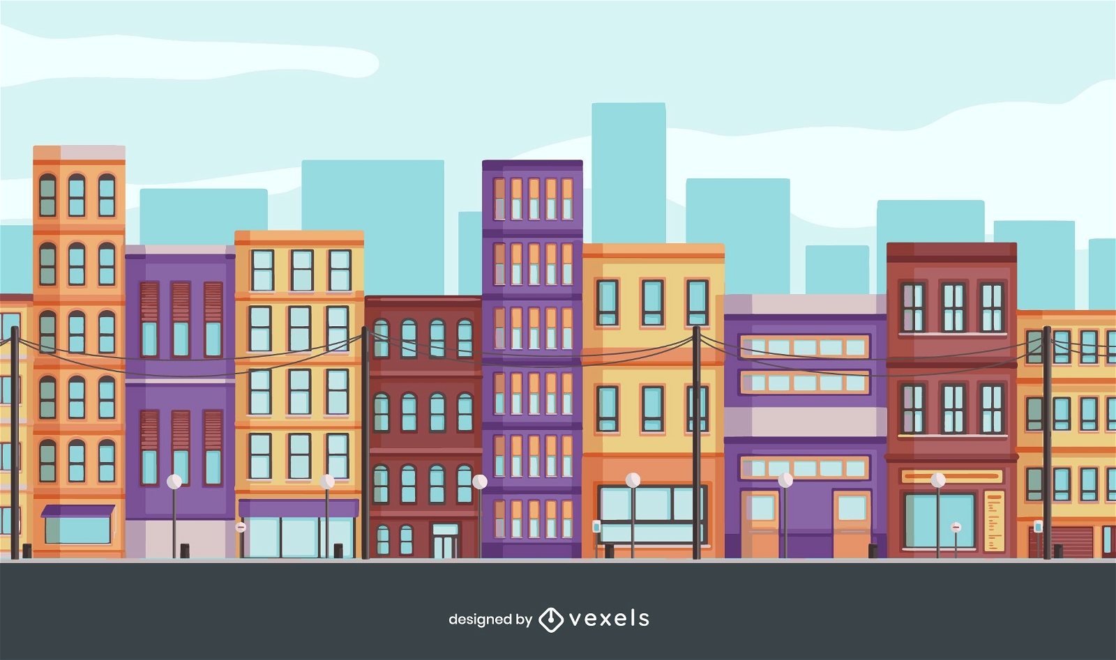 buildings city illustration design