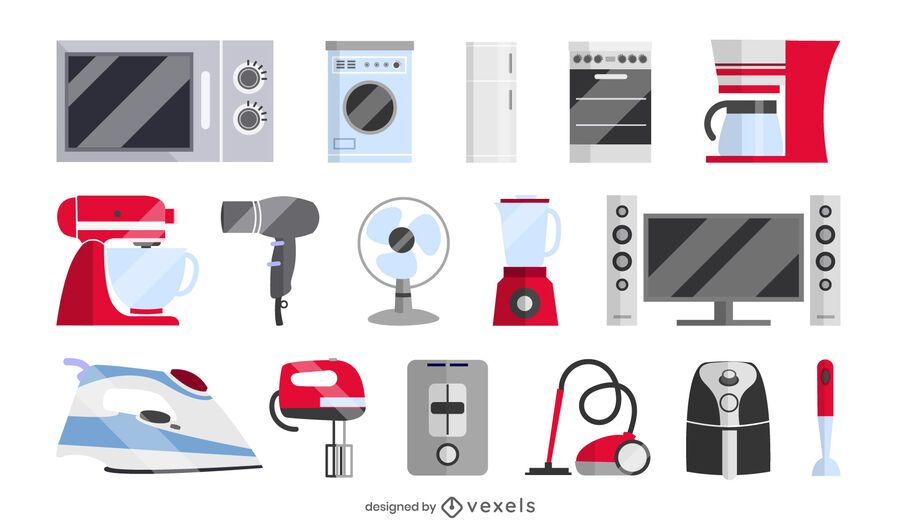 home appliances set collection home appliances set collection