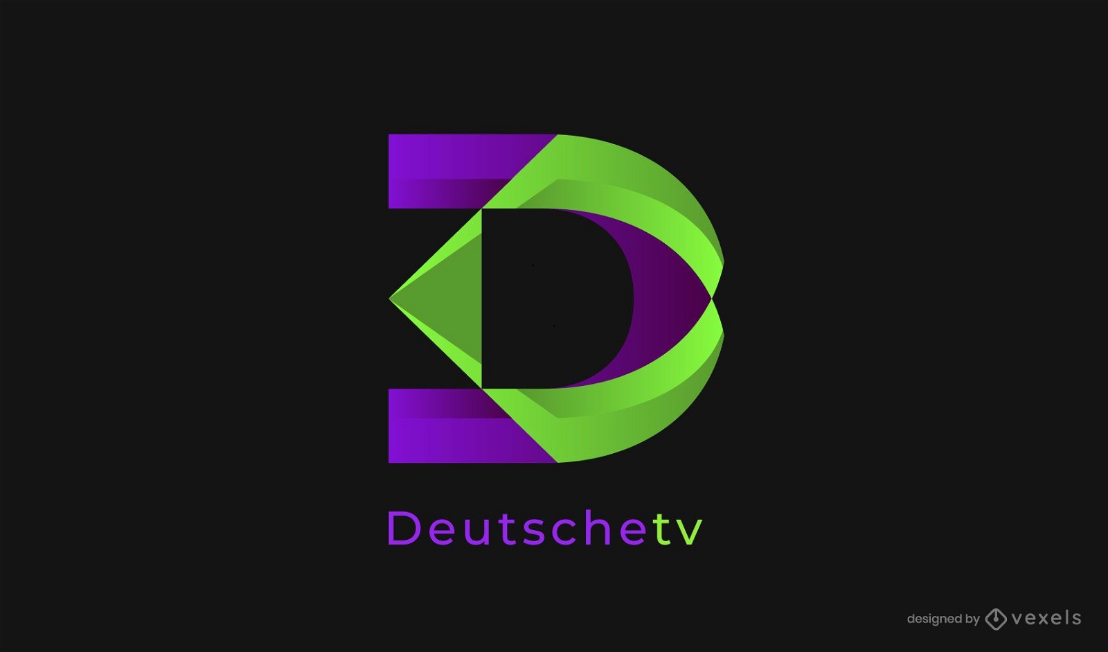 design do logotipo da deutsche tv