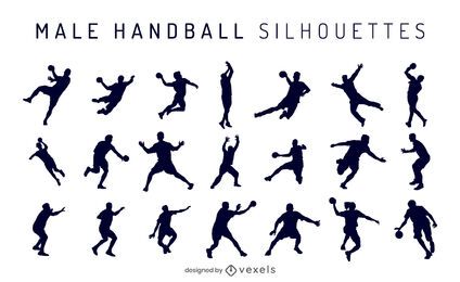 Male Handball Silhouette Pack Male Handball Silhouette Pack
