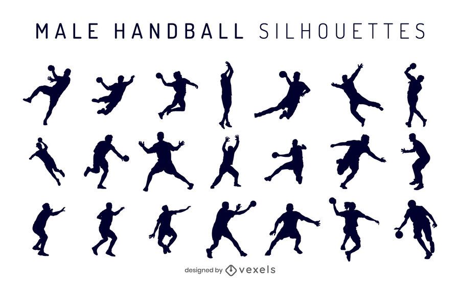 Male Handball Silhouette Pack Male Handball Silhouette Pack