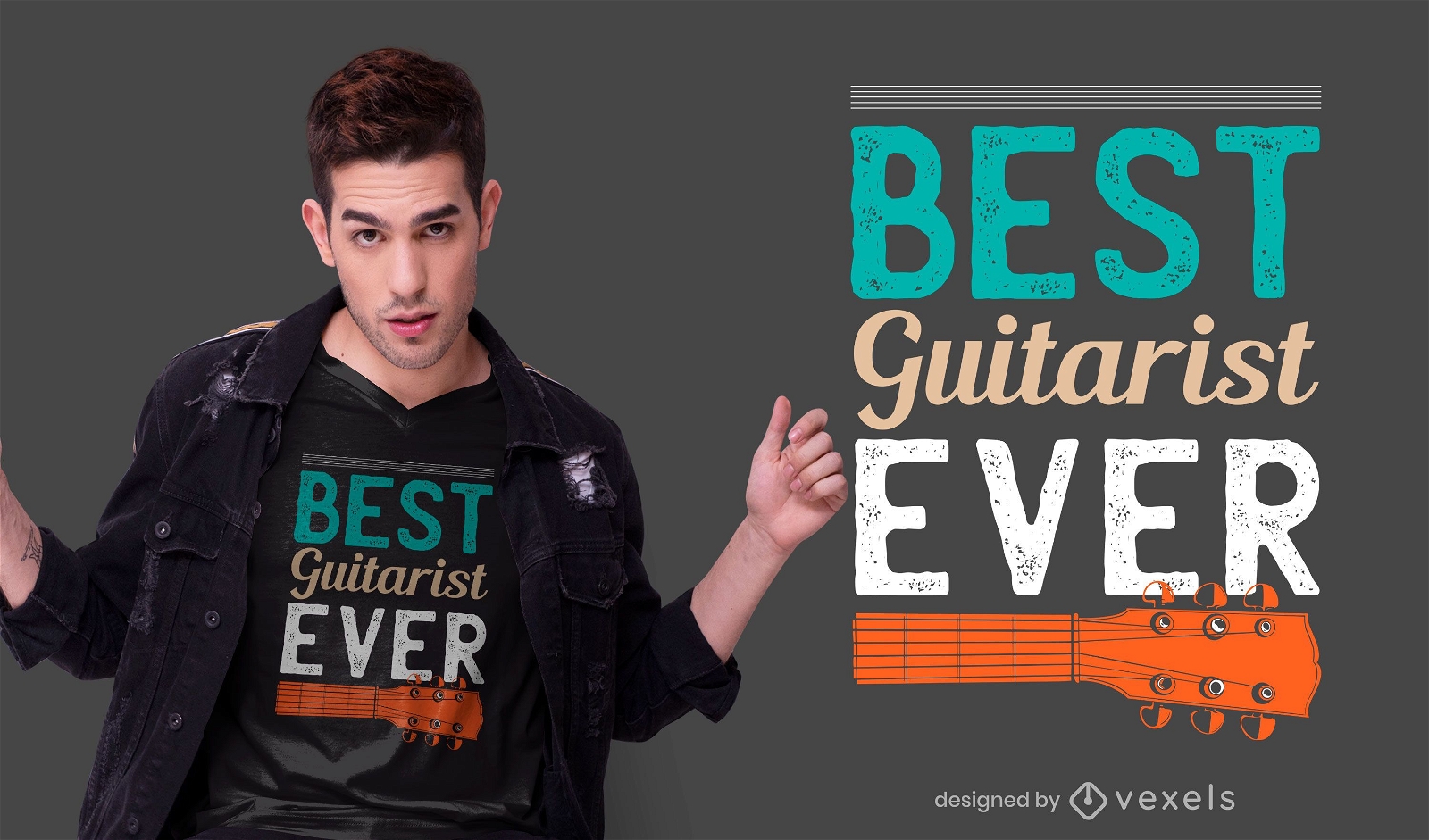 melhor design de t-shirt de sempre para guitarrista