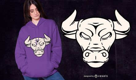 Diseño de camiseta Taurus Bull