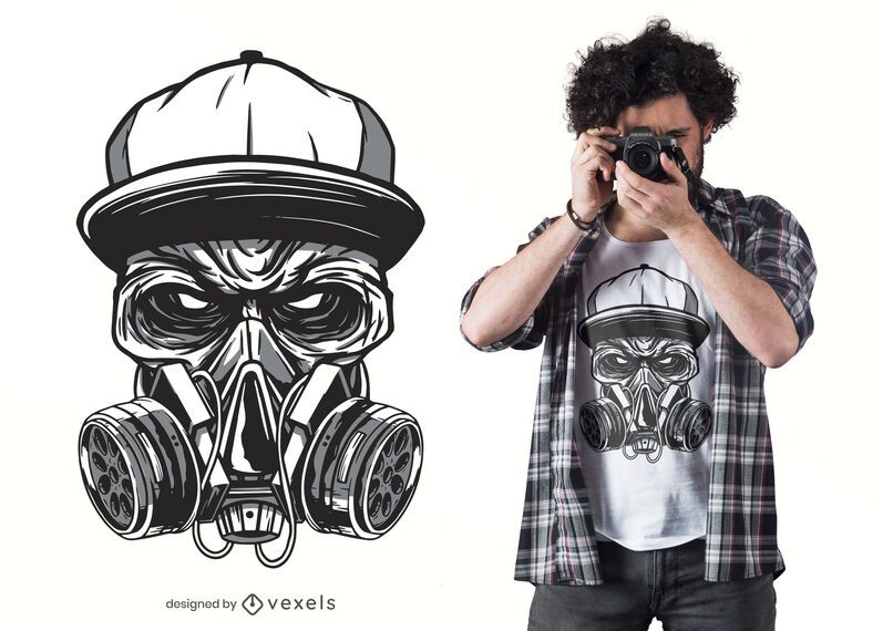 Gas Mask Zombie T-shirt Design Gas Mask Zombie T-shirt Design