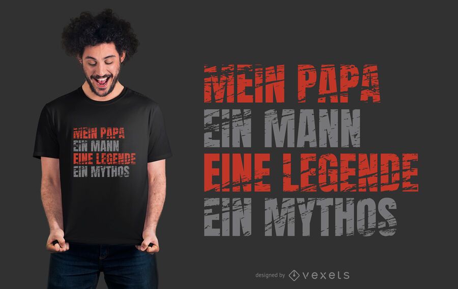 Dad German Text T-shirt Design Dad German Text T-shirt Design