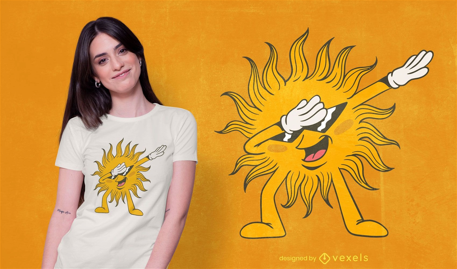 Design de camisetas Dabbing Sun