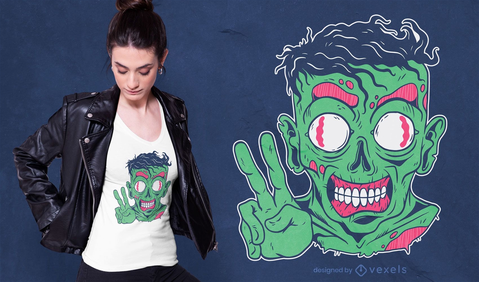 Freundliches Zombie-T-Shirt Design