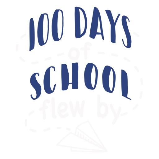 100 days school lettering PNG Design