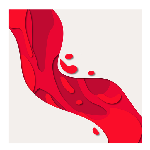 Diagonal abstracta de papercut de sangre roja Diseño PNG