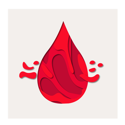 Gota de papercut de sangre roja abstracta Diseño PNG Transparent PNG