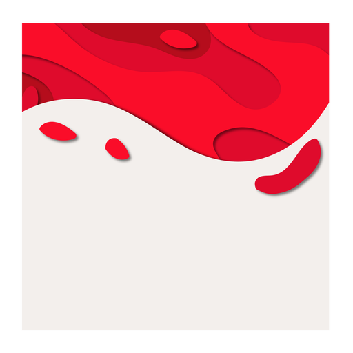 Abstrakter roter Wellenblutpapierschnitt PNG-Design