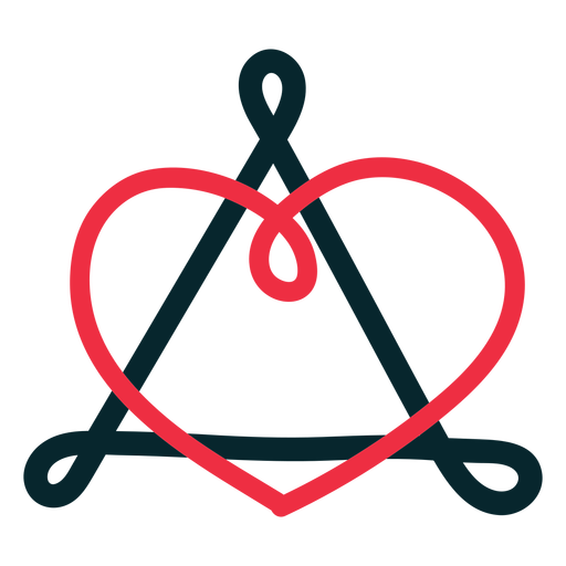 Adoptionssymbol Dreieck Herzschleife PNG-Design