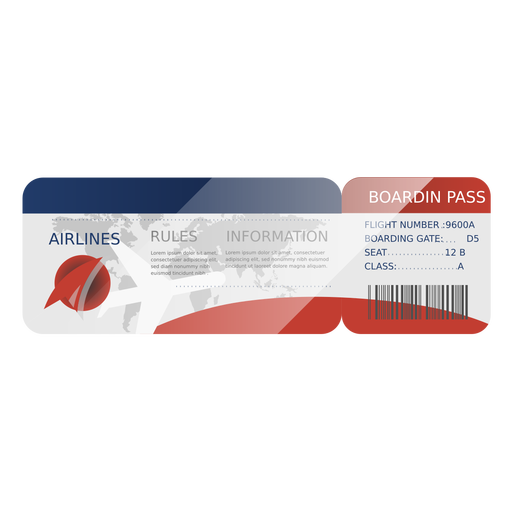 Airline Boarding Pass Flat Transparent Png Svg Vector File
