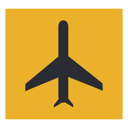 Sinal do ícone do avião Desenho PNG