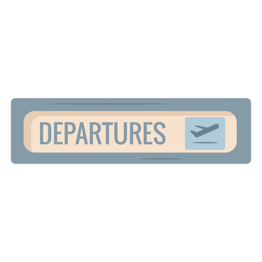 Airport departures sign icon flat