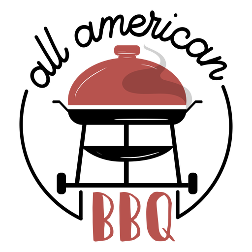 All american bbq grill lettering PNG Design